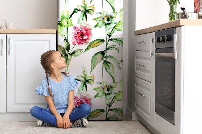 Magnetic refrigerator cover Spring flowers