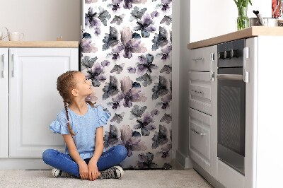 Magnetic refrigerator cover Dark flowers