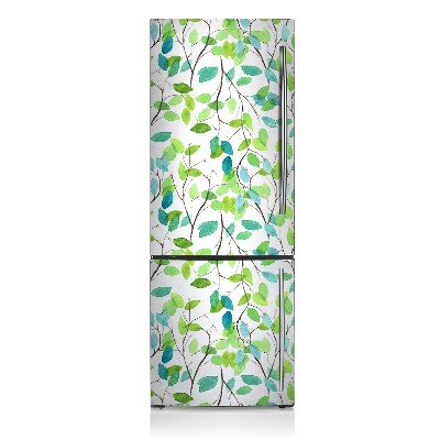 Decoration refrigerator cover Green branches