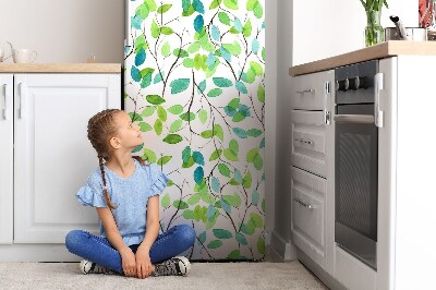 Decoration refrigerator cover Green branches