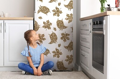 Decoration refrigerator cover Leaves and owls