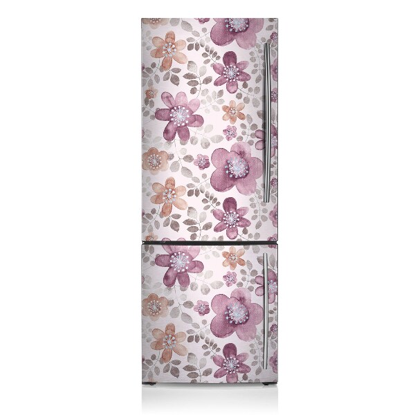 Magnetic refrigerator cover Pink flowers