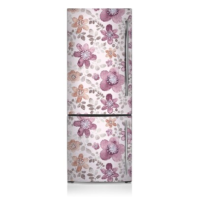 Magnetic refrigerator cover Pink flowers