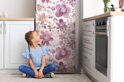 Magnetic refrigerator cover Pink flowers