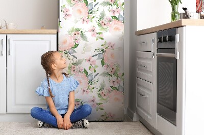 Magnetic refrigerator cover Pastel flowers