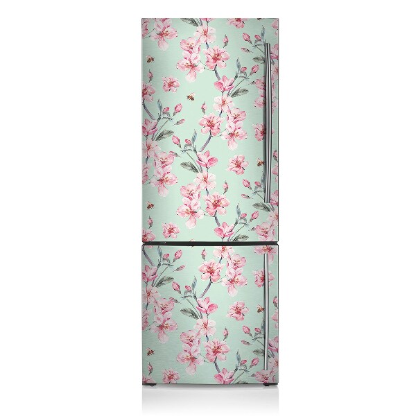 Magnetic refrigerator cover Cherry blossoms