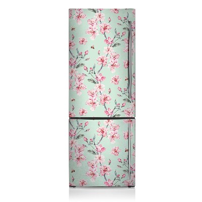 Magnetic refrigerator cover Cherry blossoms