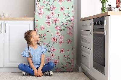 Magnetic refrigerator cover Cherry blossoms