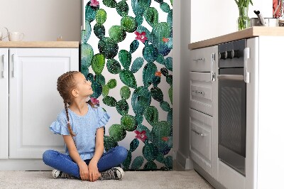 Magnetic refrigerator cover Colorful cacti