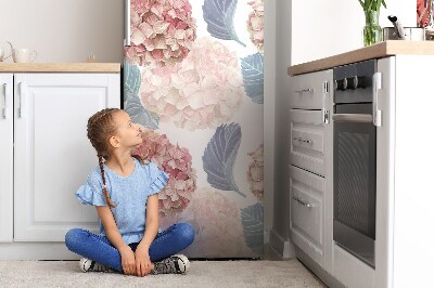 Magnetic refrigerator cover Hydrangea