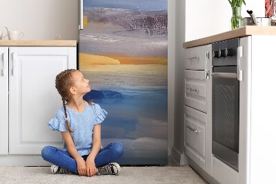 Magnetic refrigerator cover Painted sky