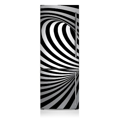 Magnetic refrigerator cover Black and white vortex