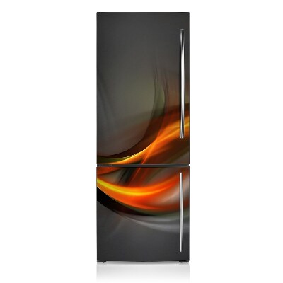 Magnetic refrigerator cover Orange abstraction