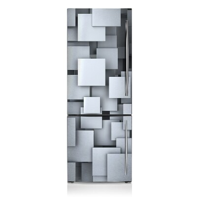 Magnetic refrigerator cover Gray blocks