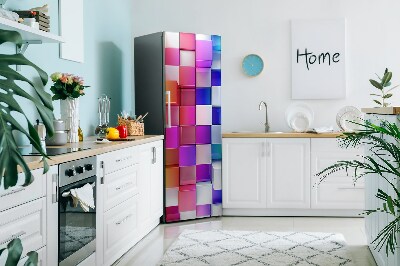 Magnetic refrigerator cover Abstractly colorful