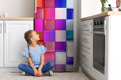 Magnetic refrigerator cover Abstractly colorful