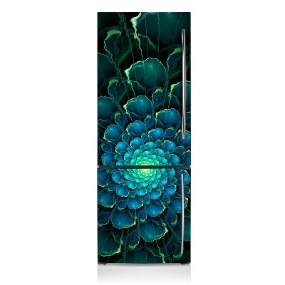 Magnetic refrigerator cover Green flower