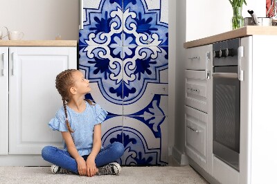 Magnetic refrigerator cover Blue plate