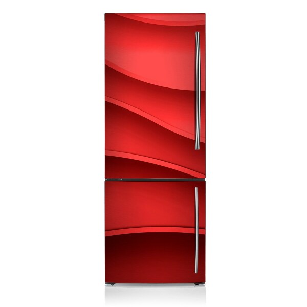 Magnetic refrigerator cover Red texture