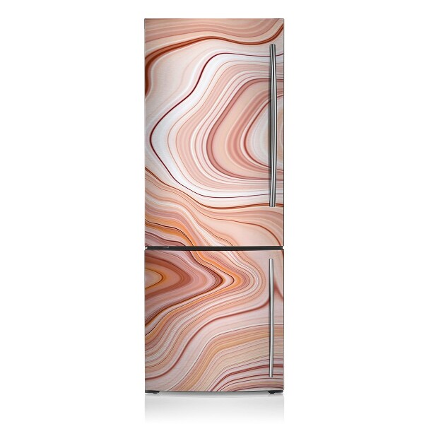 Magnetic refrigerator cover Abstract ecru