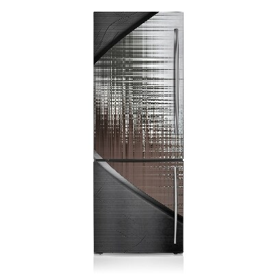 Magnetic refrigerator cover Silver abstraction