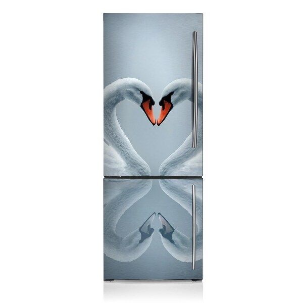 Magnetic refrigerator cover Swans