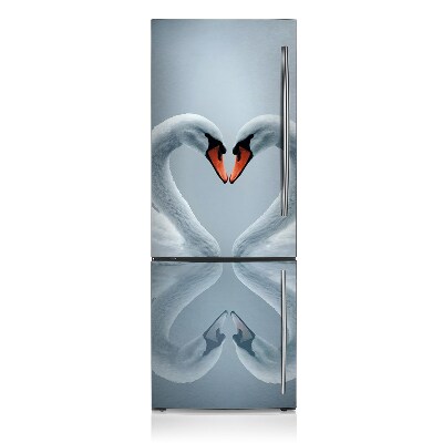 Magnetic refrigerator cover Swans