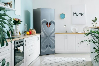 Magnetic refrigerator cover Swans