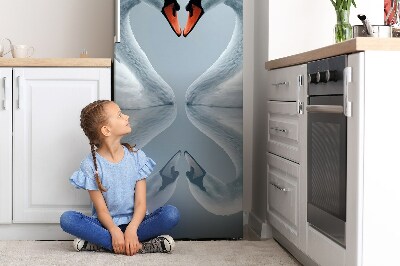 Magnetic refrigerator cover Swans