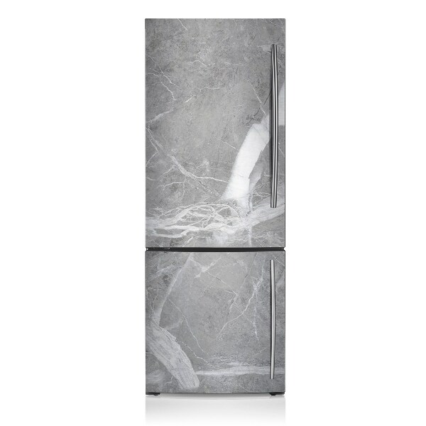 Magnetic refrigerator cover Gray marble