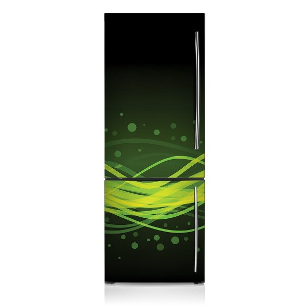 Magnetic refrigerator cover Green stripes