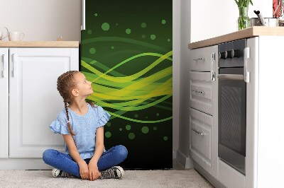 Magnetic refrigerator cover Green stripes