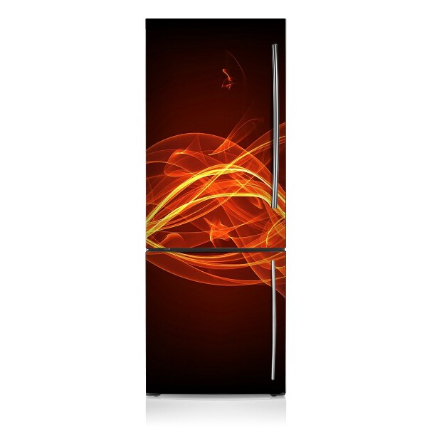 Magnetic refrigerator cover Red flame