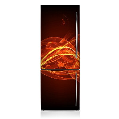 Magnetic refrigerator cover Red flame