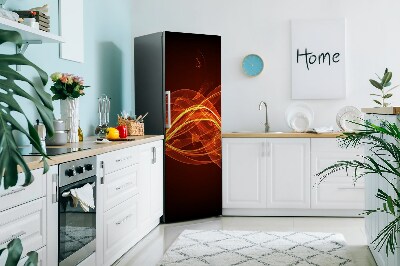 Magnetic refrigerator cover Red flame