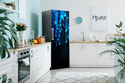 Magnetic refrigerator cover Blue pieces