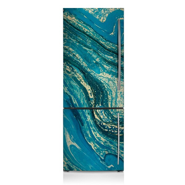 Magnetic refrigerator cover Abstract blue