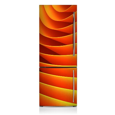 Magnetic refrigerator cover Orange waves