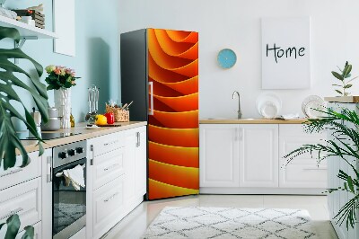 Magnetic refrigerator cover Orange waves