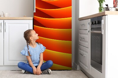 Magnetic refrigerator cover Orange waves