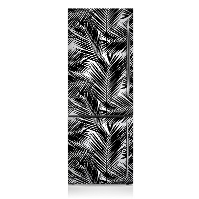 Magnetic refrigerator cover Black leaves