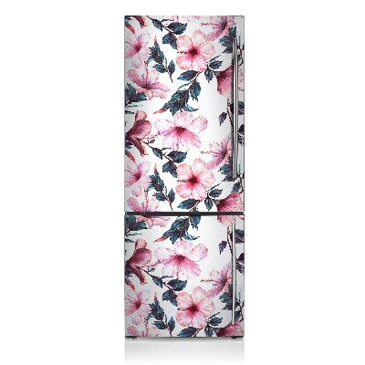 Magnetic refrigerator cover Hibiscus flowers