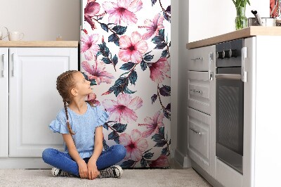 Magnetic refrigerator cover Hibiscus flowers