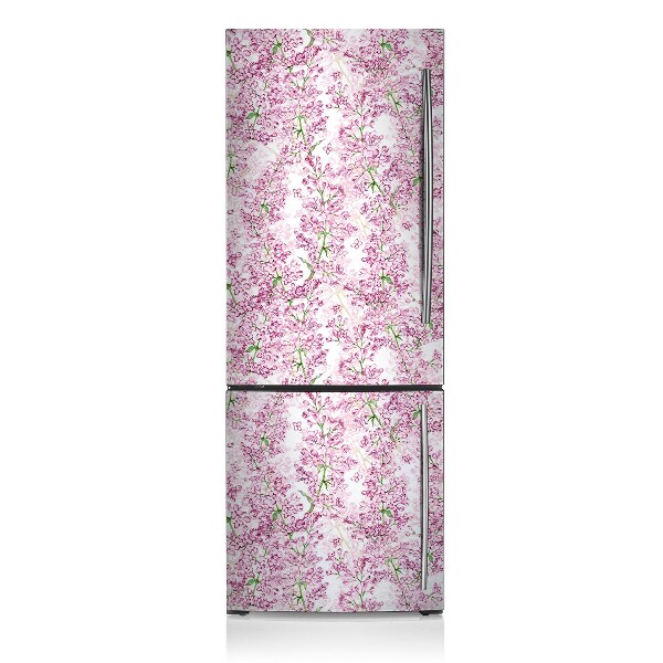 Magnetic refrigerator cover Purple flowers