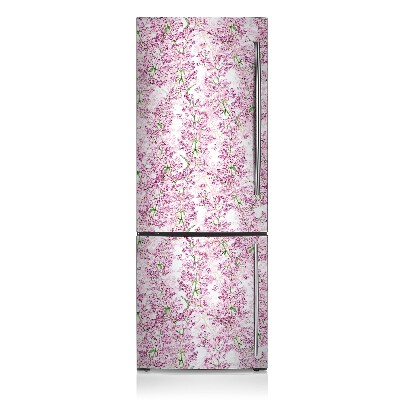 Magnetic refrigerator cover Purple flowers