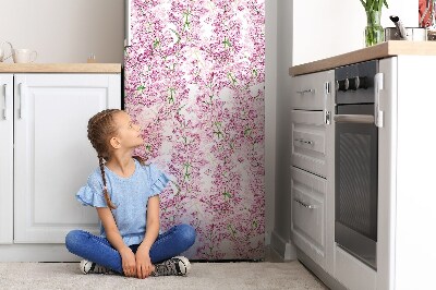 Magnetic refrigerator cover Purple flowers