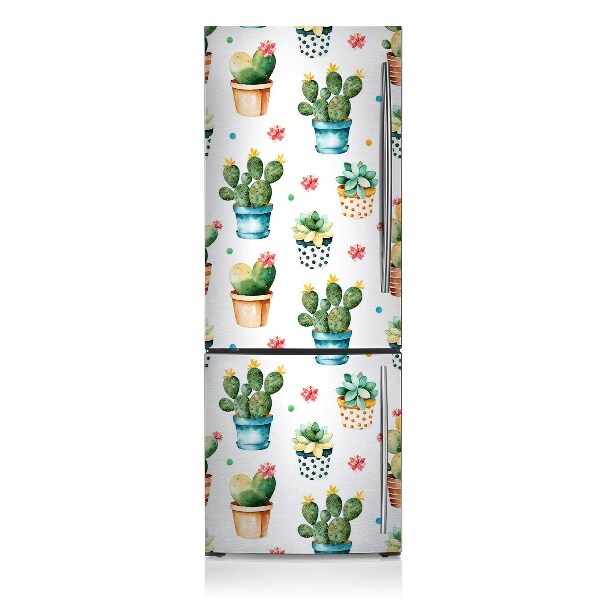 Magnetic refrigerator cover Painted cactus