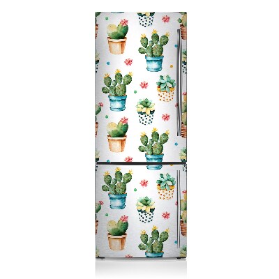 Magnetic refrigerator cover Painted cactus