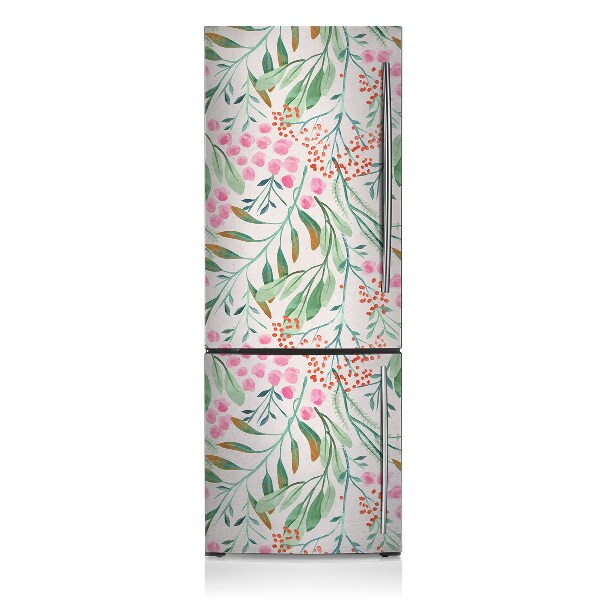 Magnetic refrigerator cover Rowan leaves