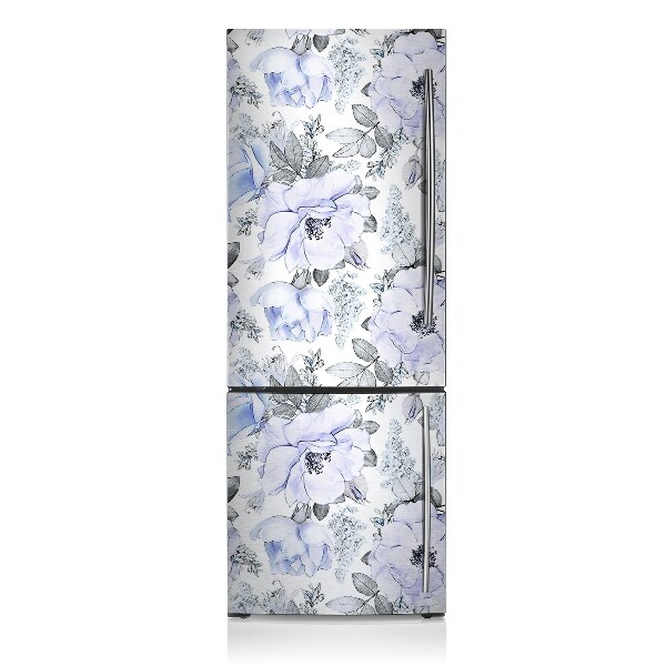 Magnetic refrigerator cover Blue roses